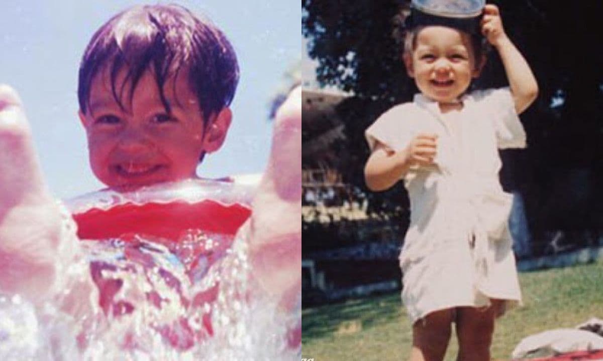 El actor era un tierno niño, muy risueño