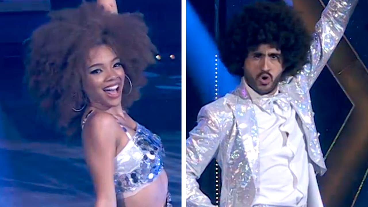 Con un look espectacular Diego e Ivanna TRIUNFAN bailando disco