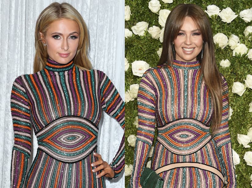 Las empresarias lucieron este diseño de Elie Madi