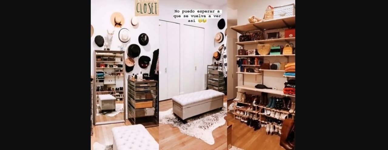 Michelle Salas presumió su clóset y aunque es una apasionada de la moda, mostró que a diferencia de muchas famosas no cuenta con tantos estantes. En las imágenes que publicó, se observan marcas como Savannah Morrow, Prada, Chanel, Dior, Gucci, Carolina Herrera, Ducie, entre otras.