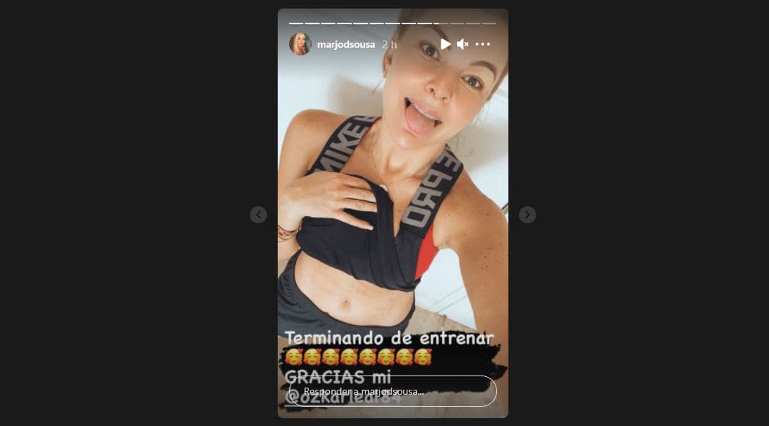 Marjorie de Sousa presume vientre de impacto.