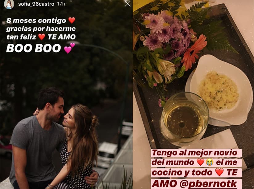 Sofía Castro celebra su aniversario con su novio