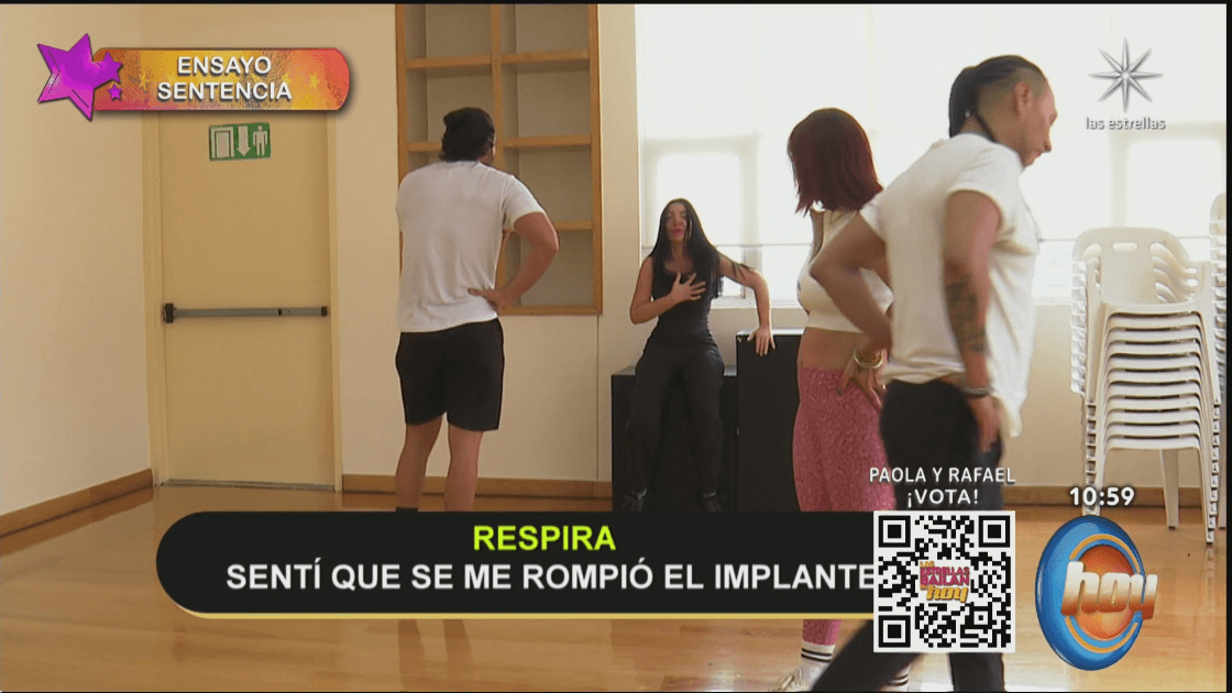 Paola Durante en los ensayos de Las Estrellas bailan en Hoy