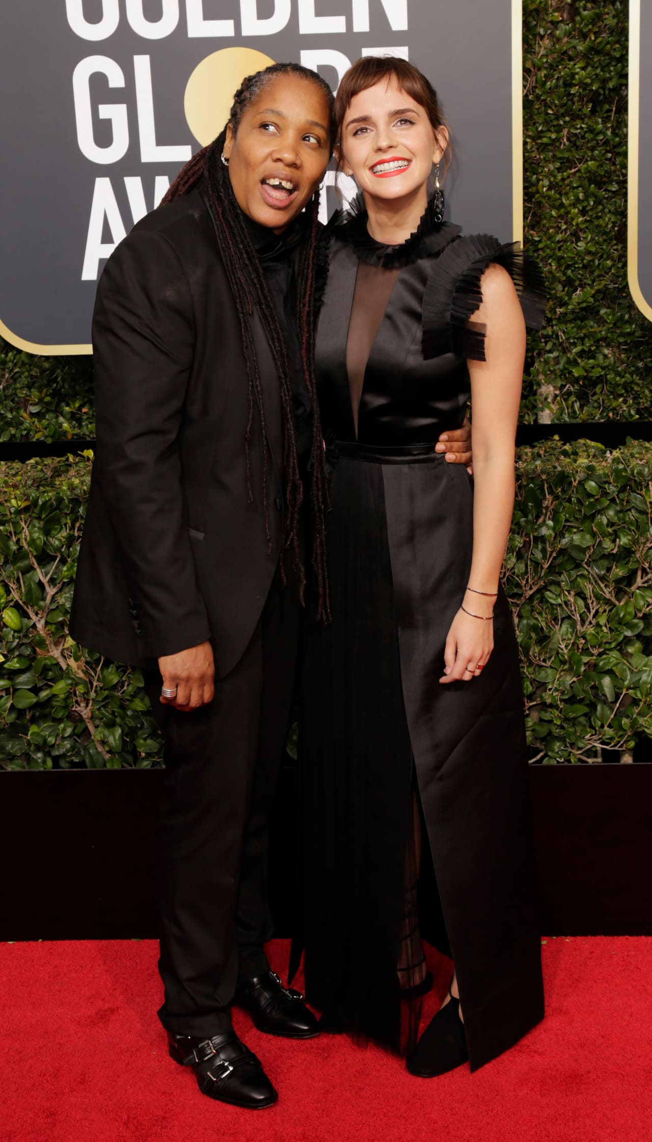 Photo © 2018 Vecc Schiafino/The Grosby Group Los Angeles, Jan 07 2018 75th Annual Golden Globe Awards - Arrivals In this photo:Emma Watson