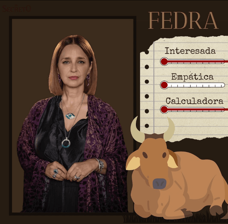 Claudia Ramírez ahora será la gran villana de la telenovela. 'Fedra' es una mujer manipuladora que con tal de tener dinero, traicionará y quitará de su camino a muchas personas.