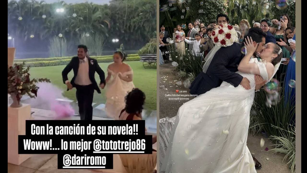 Publican fotografías de la boda de los actores de Como dice el dicho