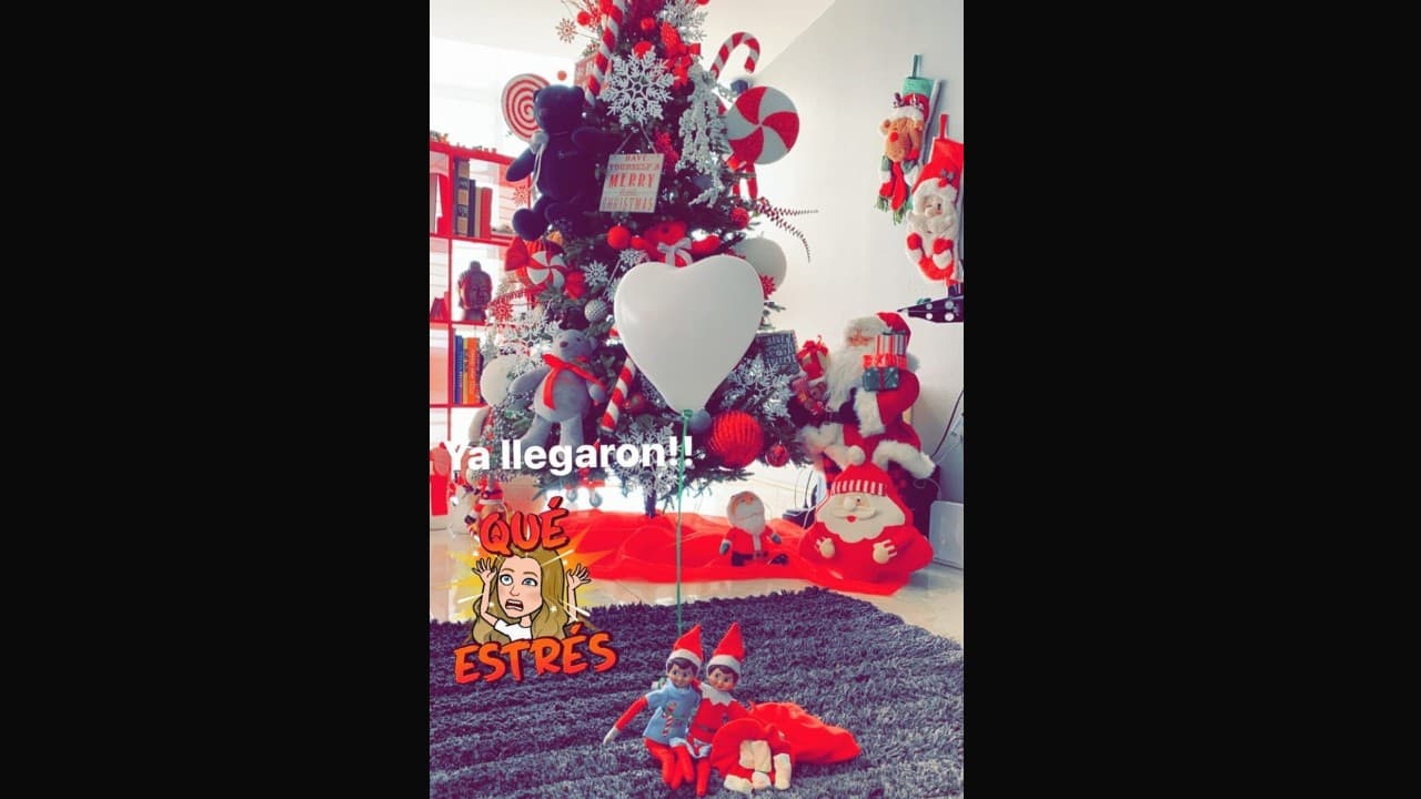 Geraldine Bazán presume la decoración de su árbol de Navidad