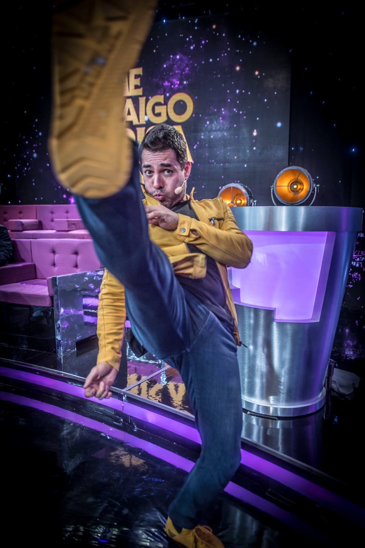 El comediante demostró que puede ser un artista marcial