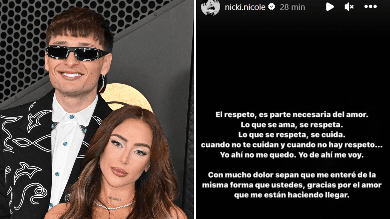 Nicki Nicole confirma que ella y Peso Pluma terminaron.