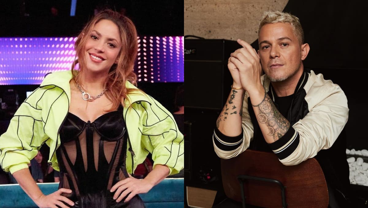 Lado izquierdo: Shakira en set de Dancing with Myself. Lado derecho. Alejandro Sanz posa en su cumpleaños.