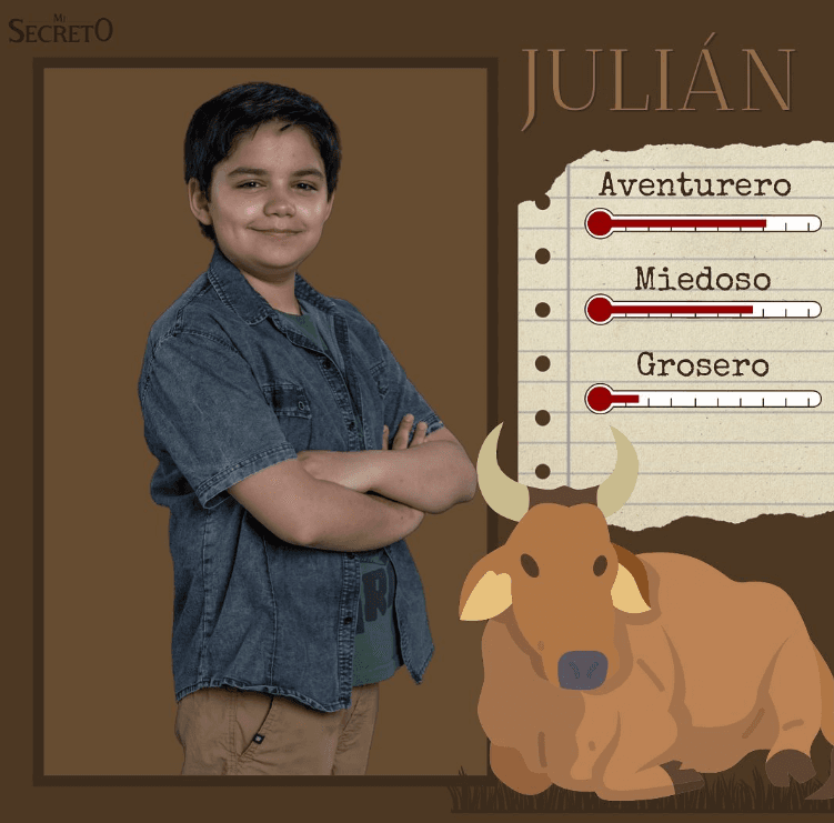 Ruy Gaytán Jr. da vida a 'Julián', un pequeño muy aventurero, pero a la vez algo miedoso.