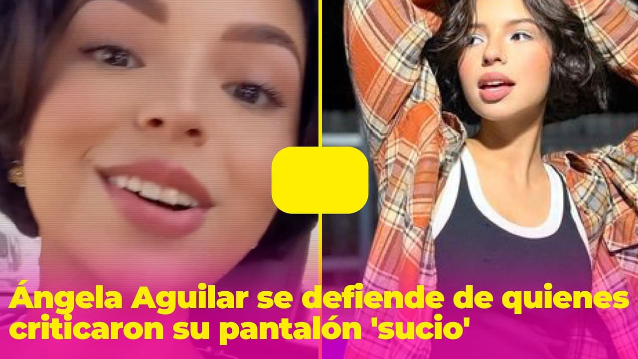 Ángela Aguilar se defiende de quienes criticaron su pantalón 'sucio' y jura que así es el diseño