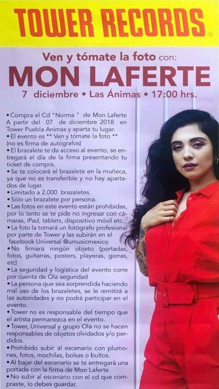 Mon Laferte pide acatar largo listado de reglas para convivir con sus fans