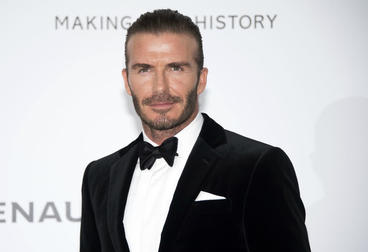 David Beckham - rostro cuadrado