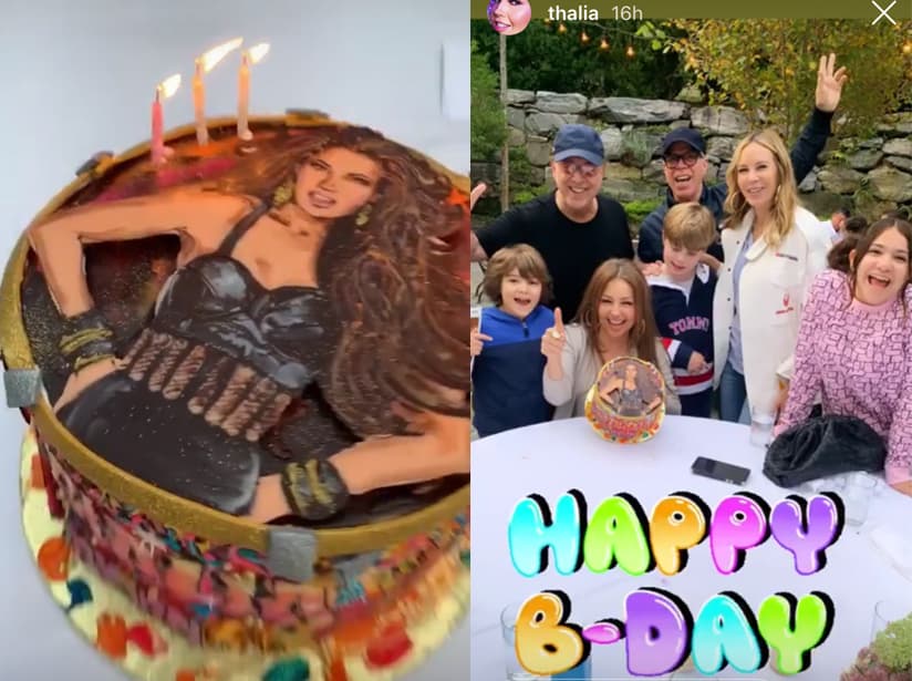 Thalia compartió en Instagram stories cómo celebró su cumpleaños