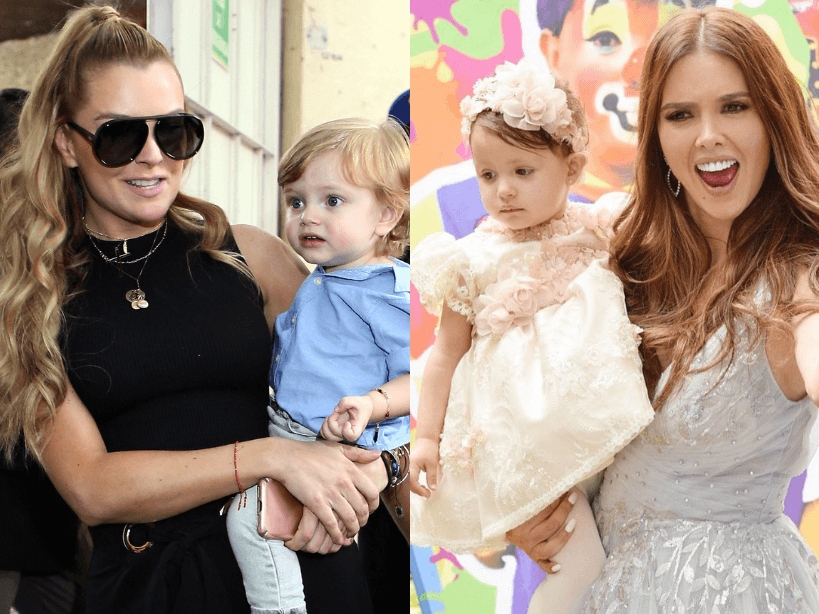 Hijo de Marjorie de Sousa luce idéntico a Julián Gil en tierna foto con la pequeña de Marlene Favela