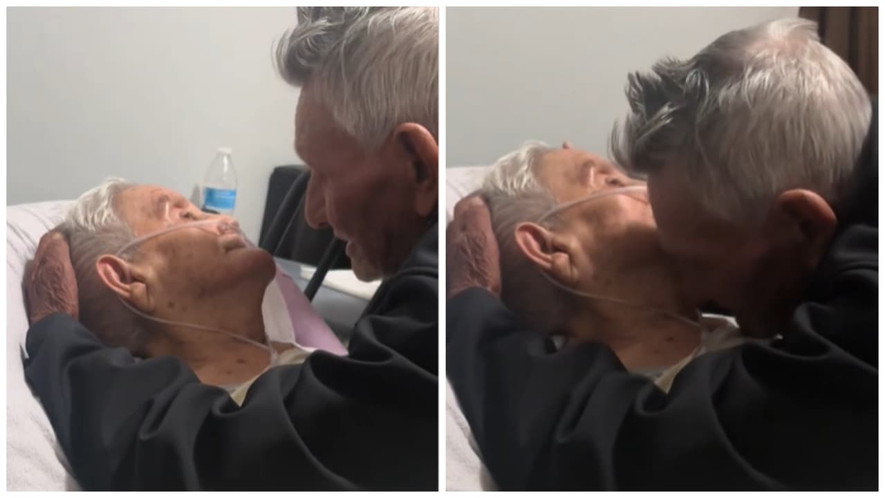 Abuelitos se dan el último adiós tras 75 años de matrimonio: su despedida se hace viral