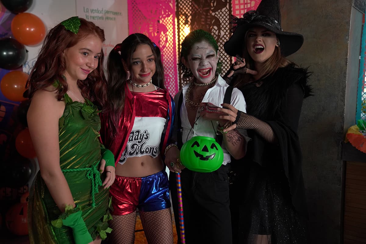La Hiedra Venenosa, Harley Quinn y El Guasón fueron de los disfraces elegidos por los niños.