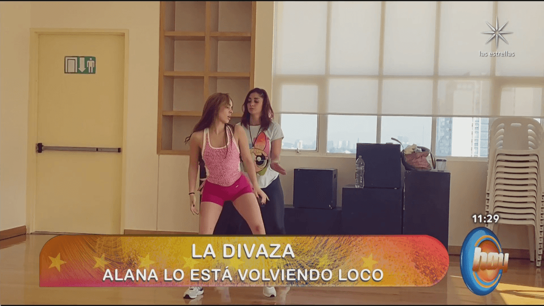 Alana en los ensayos de Las Estrellas bailan en Hoy