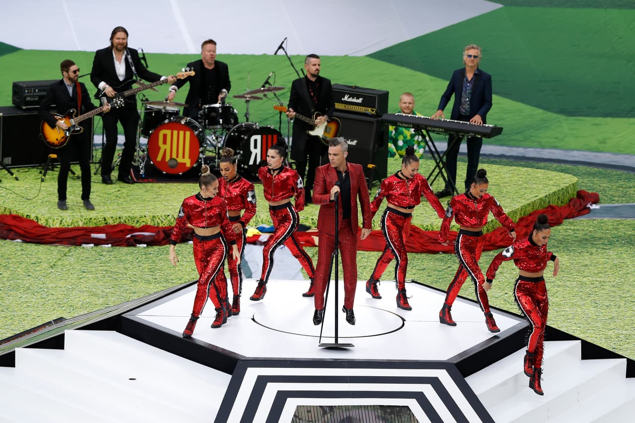 Robbie Williams le pone sabor a la inauguración del Mundial Rusia 2018