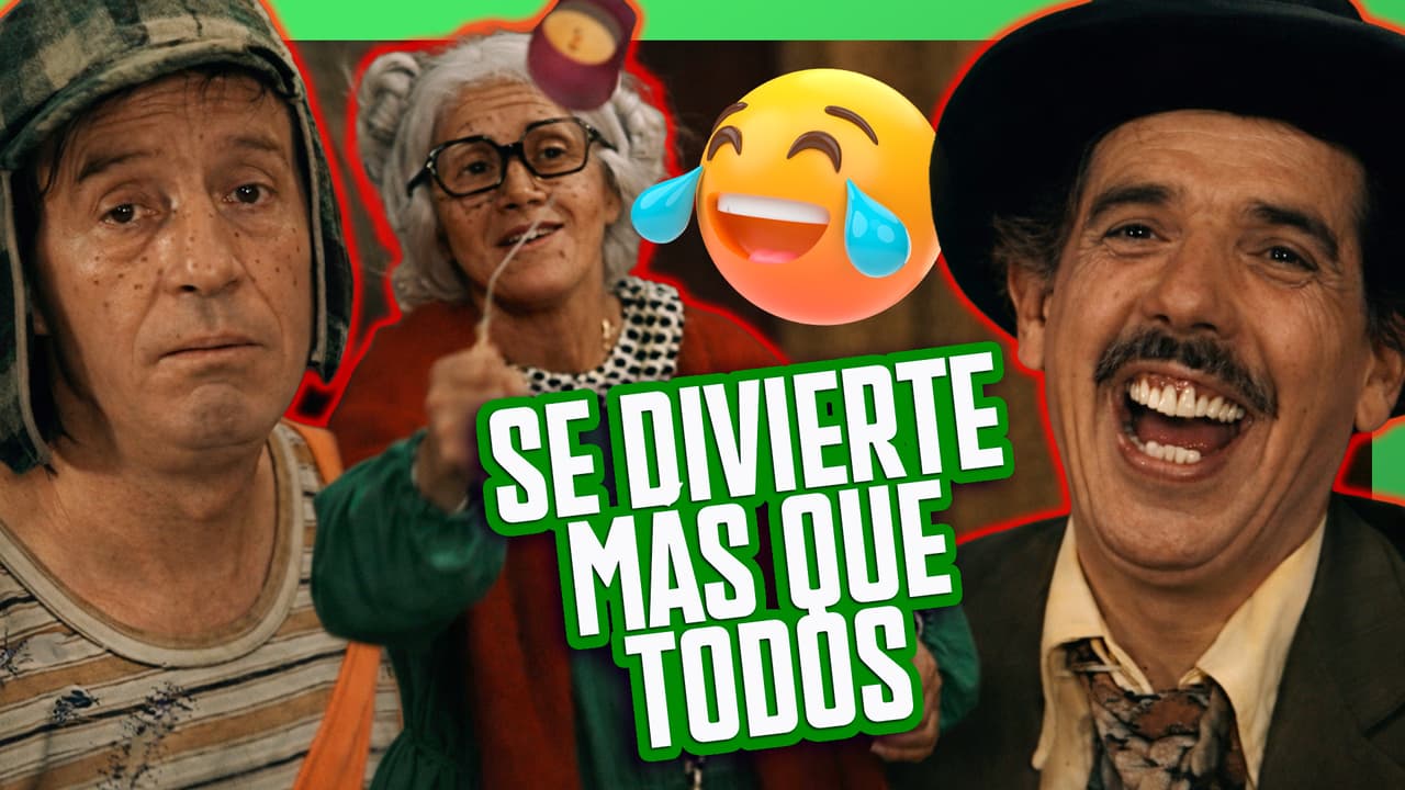 Doña Nieves se divierte en la feria con el Profesor Jirafales