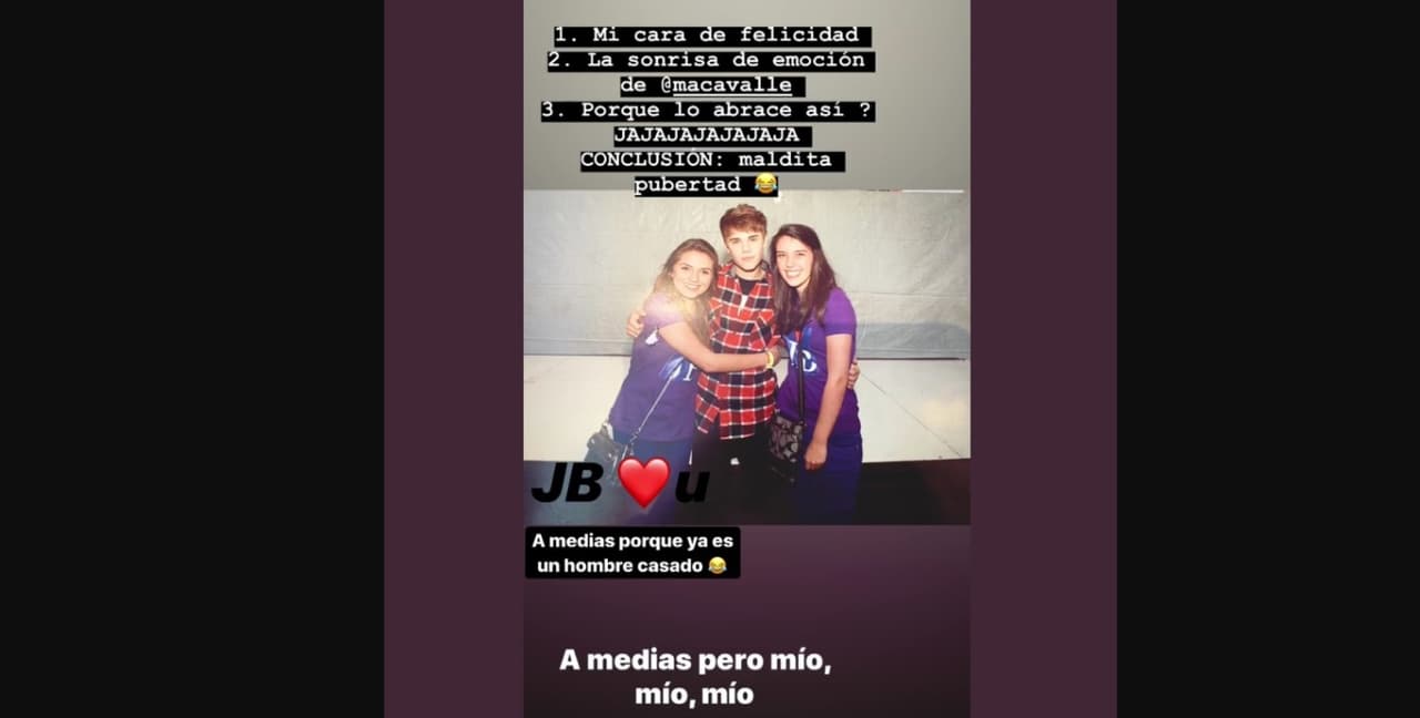 Sofía Castro declaró su amor por Justin Bieber, quien recientemente se casó con Hailey Baldwin