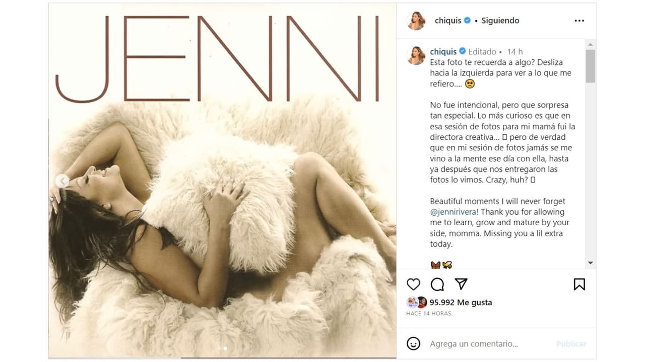 Jenni Rivera en la fotografía de la portada de su álbum 'Jenni'.