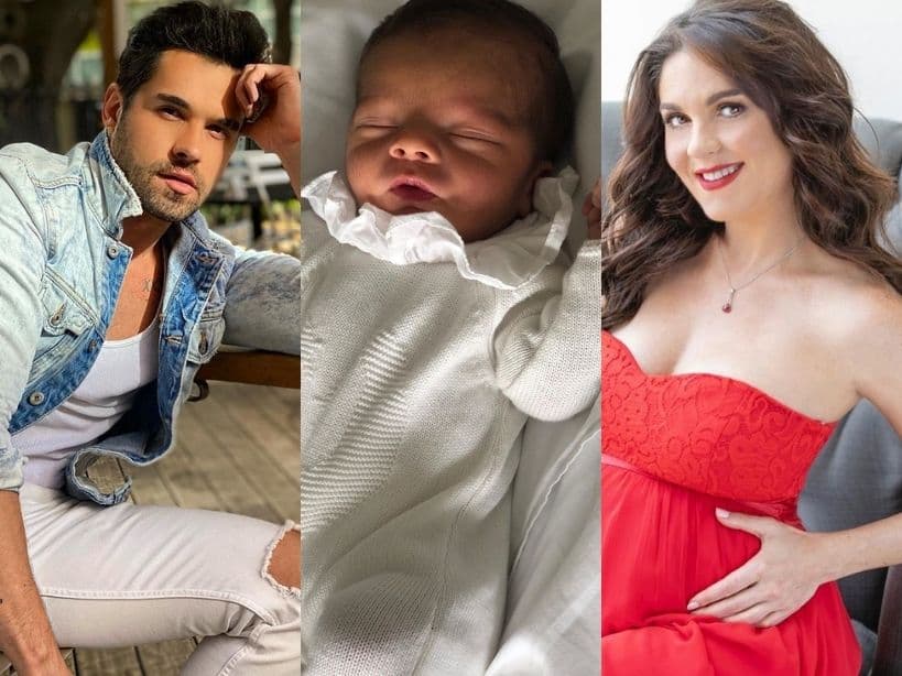 Con cubrebocas, Eleazar Gómez conoce al hijo de Zoraida Gómez y lo muestra en tierna foto