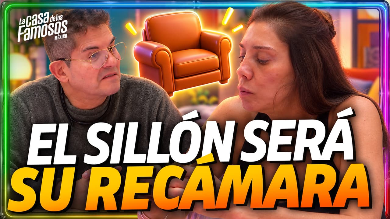 Cynthia le cuenta a Ernesto que el sillón será su nueva recámara
