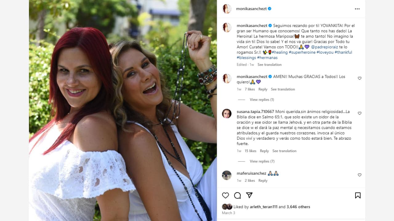 Monika Sánchez y su hermana Yovanka