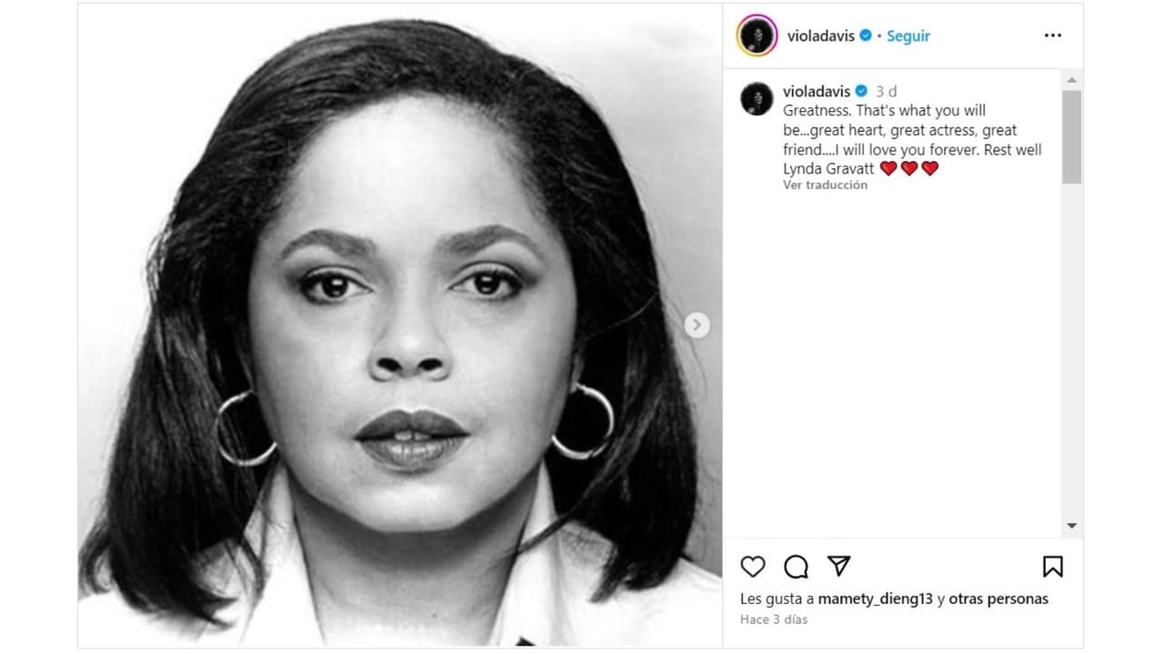 Viola Davis despidió a Lynda Gravátt.