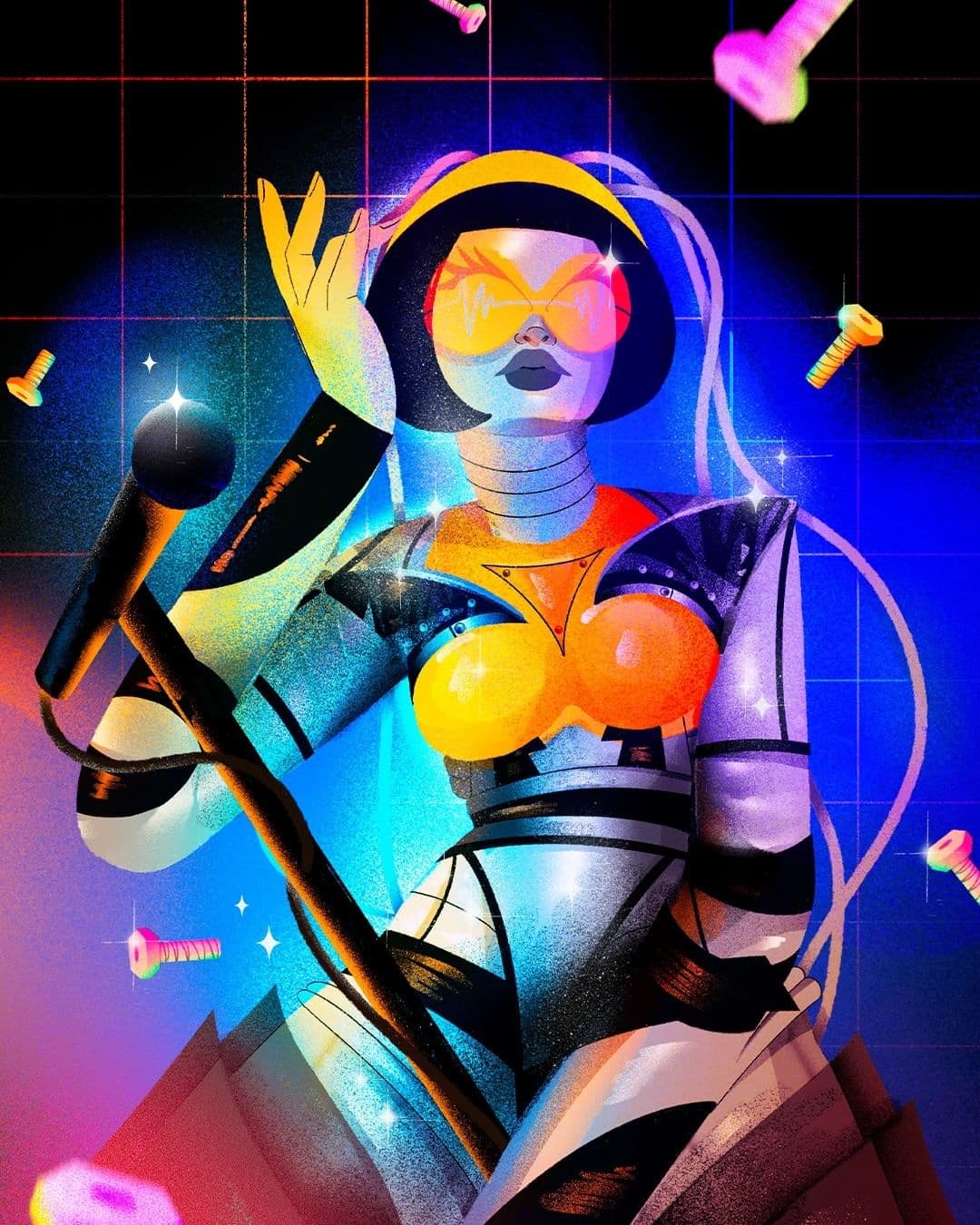 Androide es toda una guerrera, heroína y siempre está en modo show.
