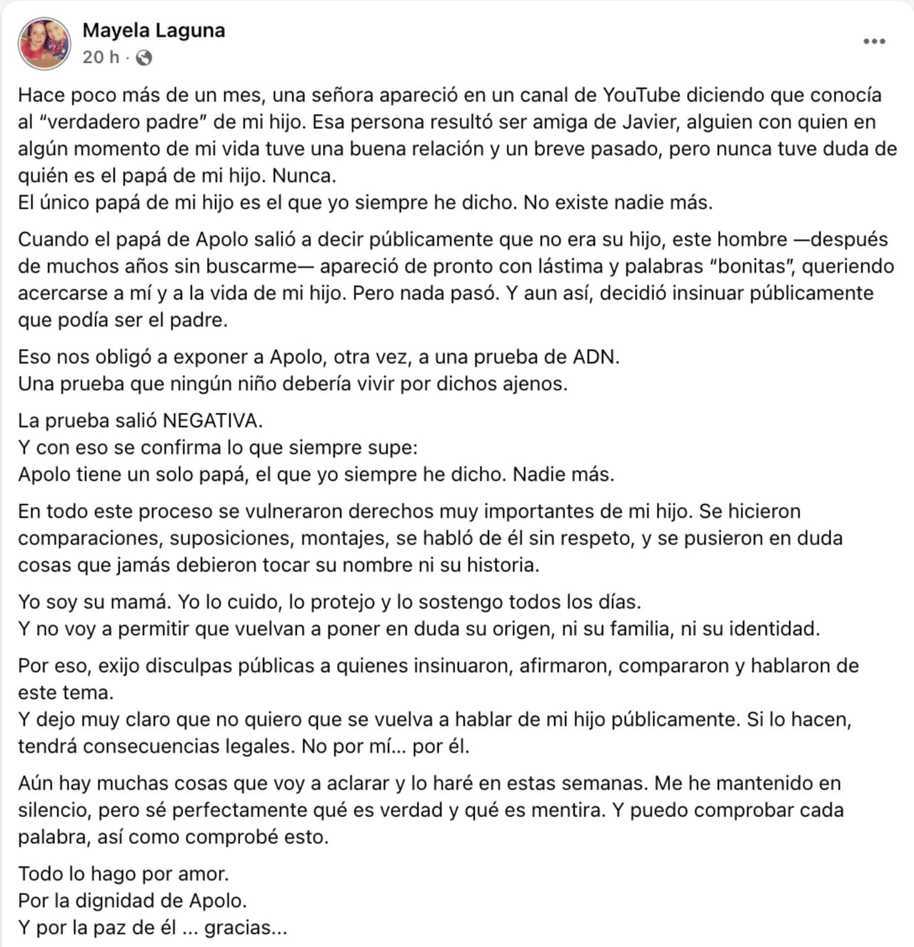 Mayela Laguna, ex de Luis Enrique Guzmán.