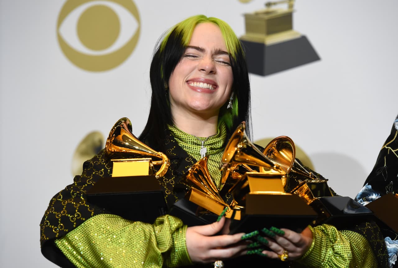Billie Eilish hace historia en los Grammy 2020 al ganar los cuatro premios más importantes