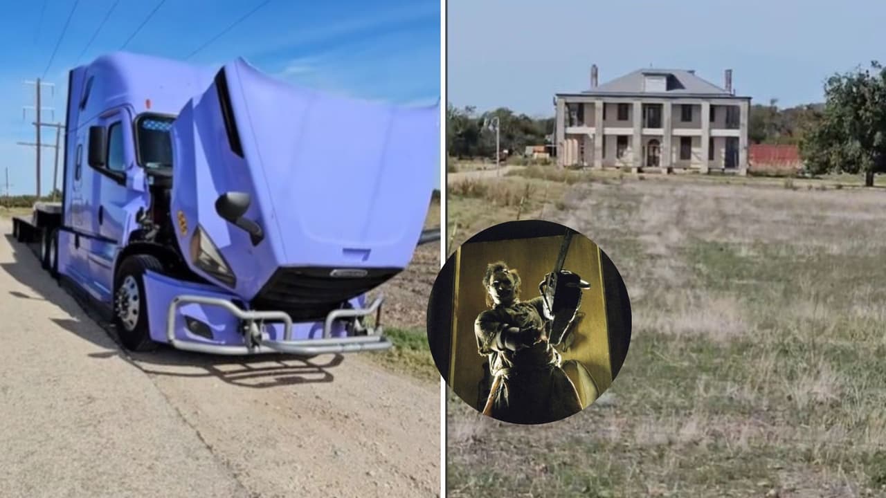 Tráiler se avería frente a la casa de La masacre en Texas y lo que el chofer ve aterroriza TikTok