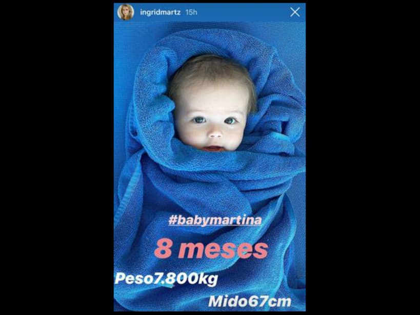 Martina, hija de Ingrid Martz, nació el 22 de mayo de 2019.