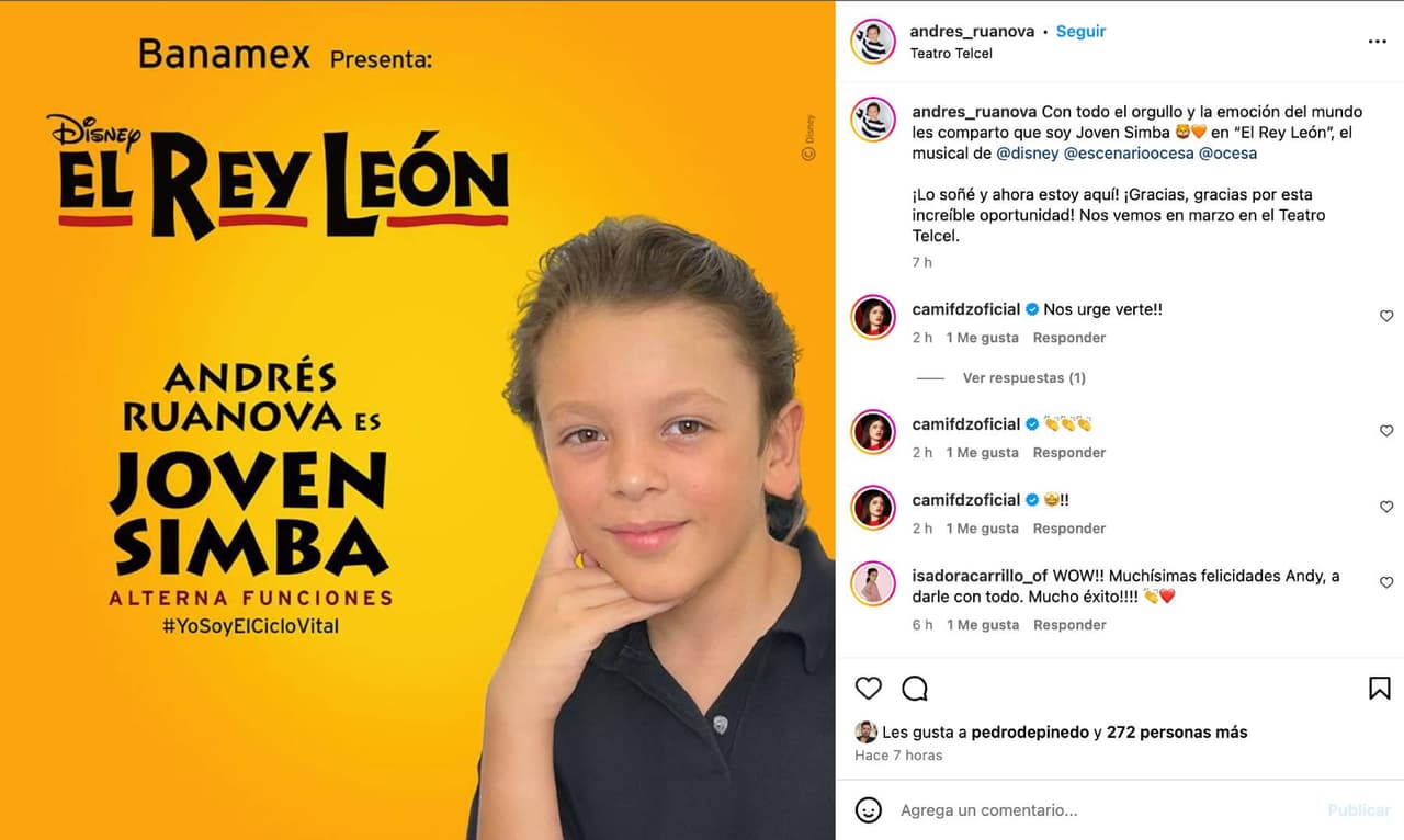 Musical El Rey León.