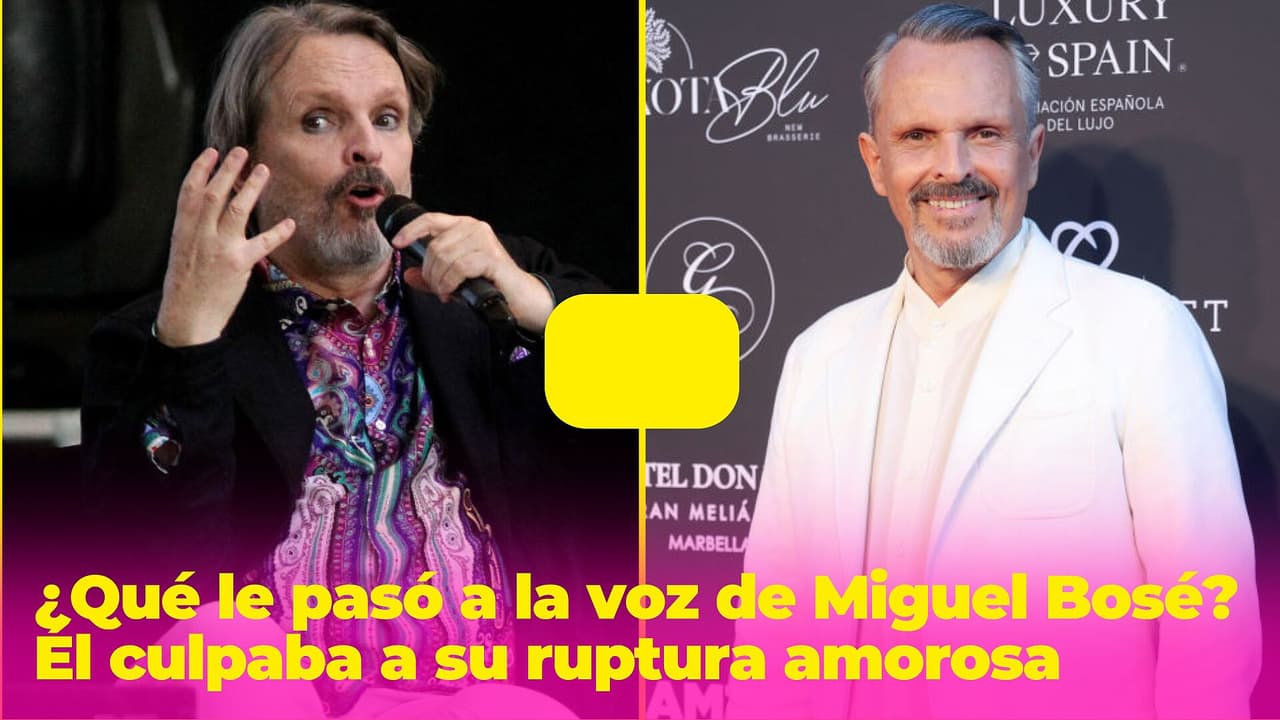 ¿Qué le pasó a la voz de Miguel Bosé? El cantante culpaba a su ruptura amorosa de sus problemas