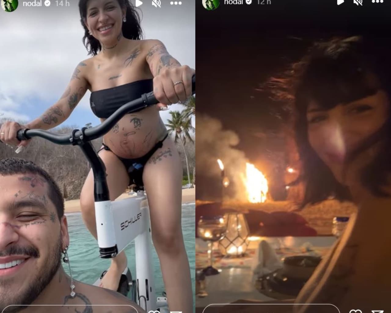 Nodal se pone romántico con Cazzu.