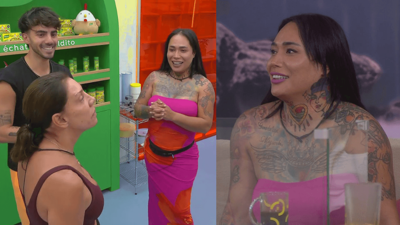 Karina Torres se olvida de las cámaras y se da tremendo beso en la boca con otro habitante 