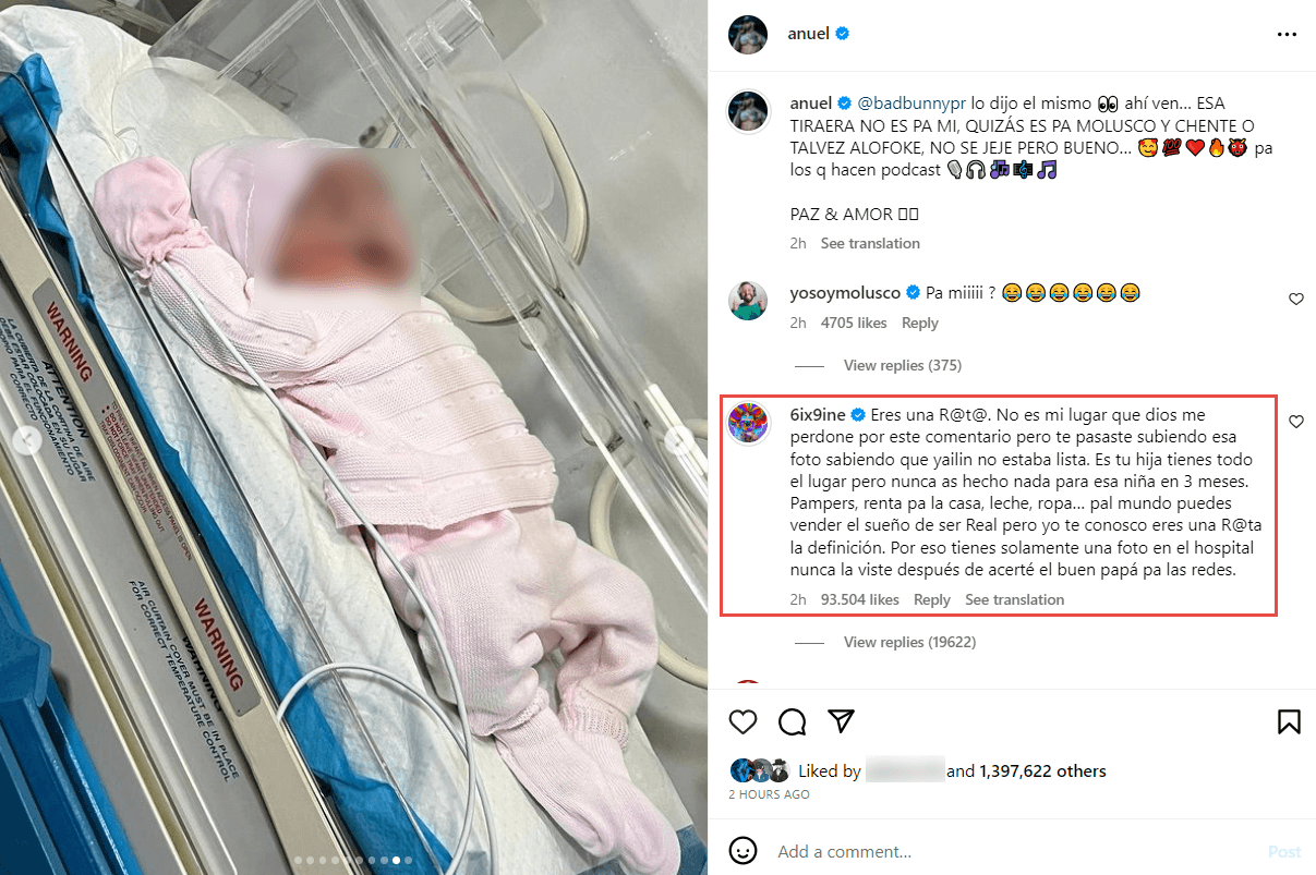 Cattleya, la hija de Anuel AA y Yailin La Más Viral.