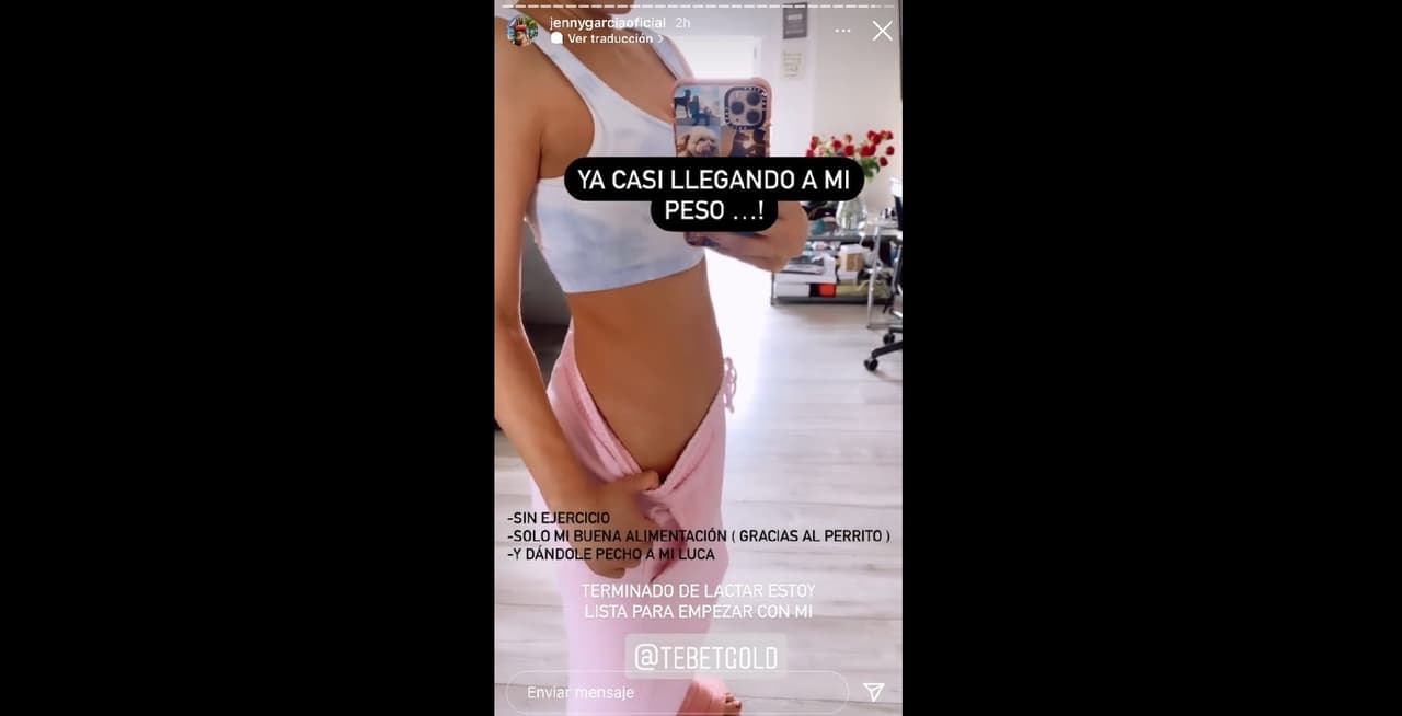 La bailarina compartió el secreto detrás de su impactante figura postparto.