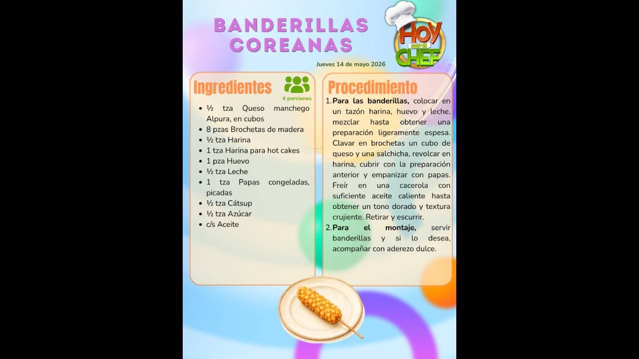¿Quieres hacer banderillas coreanas? Hoy soy el Chef te da la receta completa