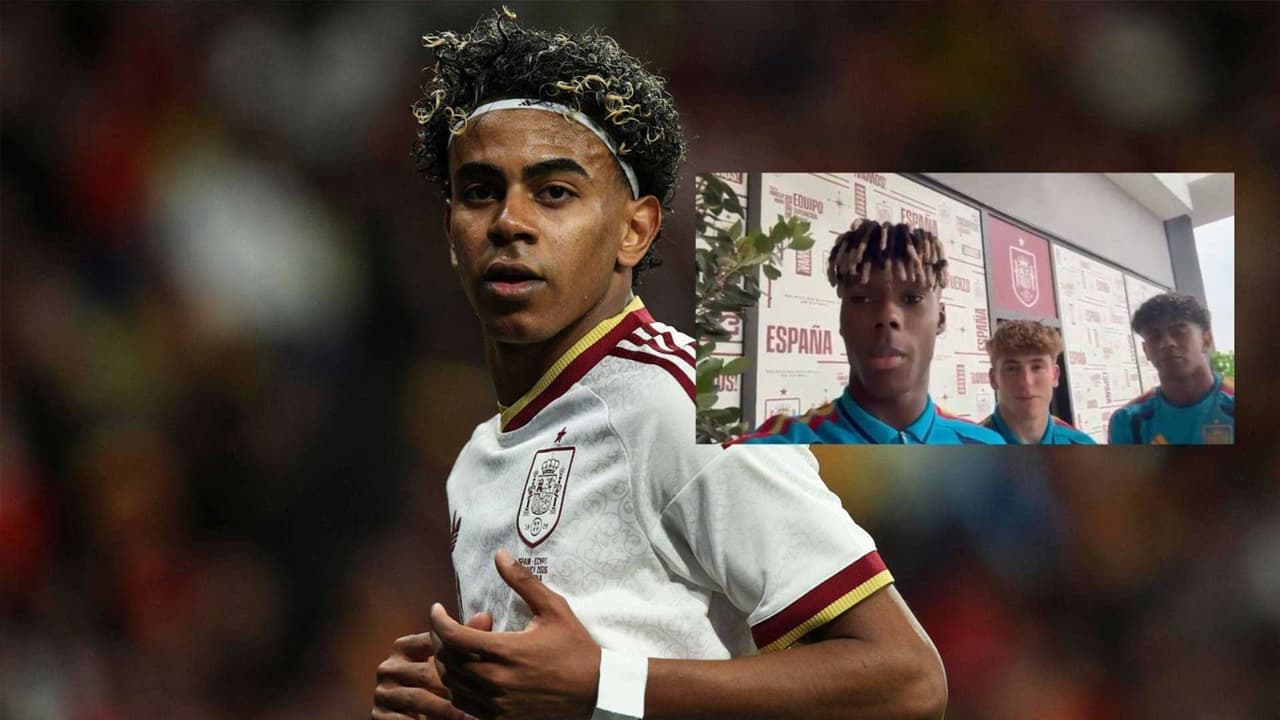 Lamine Yamal, Nico Williams y Víctor se disculpan con aficionados de Puebla