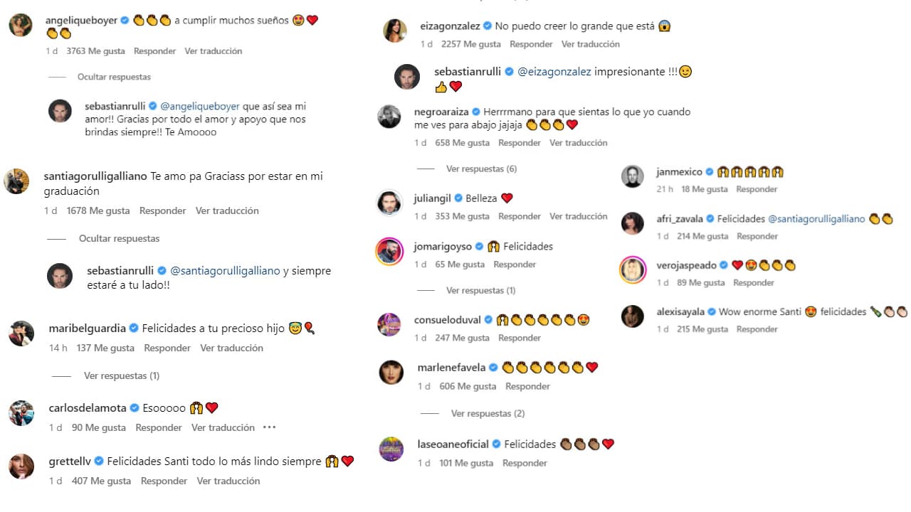Famosos felicitaron al hijo de Sebastián Rulli