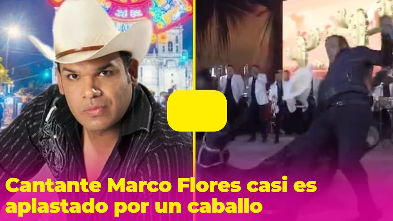 Caballo casi aplasta al cantante Marco Flores en pleno show: el brutal accidente en video