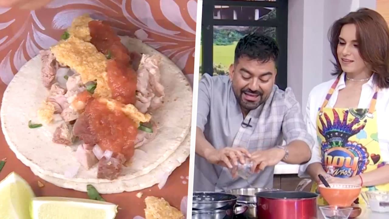 El chef Mariano Sandoval prepara unas deliciosas carnitas estilo Michoacán