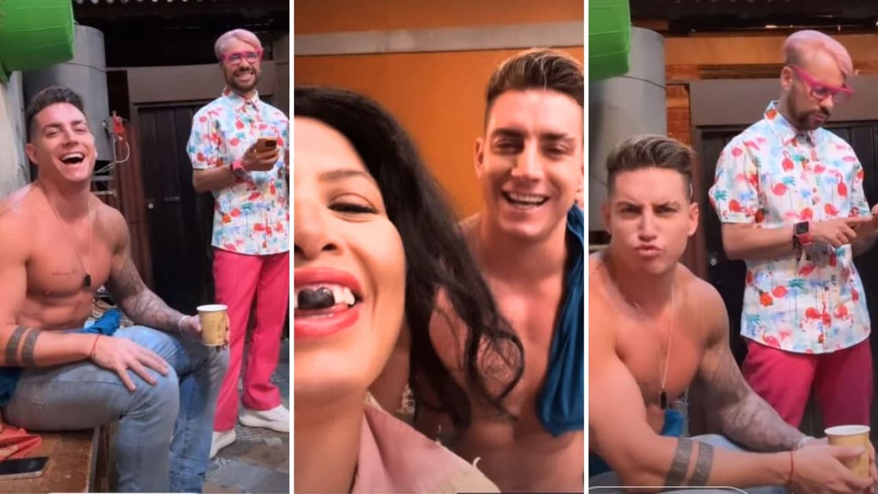 Captura de las historias de Instagram de Violeta Isfel y 'La Chupitos'