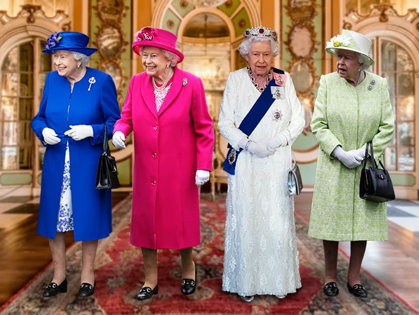 Con sus atuendos glamurosos, la reina Isabel II de Inglaterra llamó la atención de los especialistas de la moda de todo el mundo a lo largo de su vida, en especial por hacer a un lado los tonos tradicionales y optar por un look con abrigos, trajes y vestidos coloridos y vibrantes. Claro, sin dejar de lado la elegancia y sobriedad.