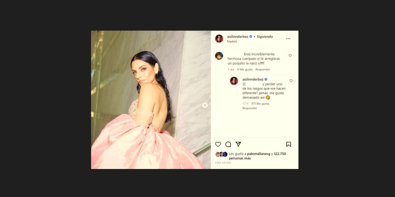 Aislinn Derbez no se operará la nariz.
